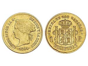 Elisabeth II - 1 Peso. 1864. MANILA. 1,68 ... 