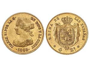 Elisabeth II - 4 Escudos. 1868 (*6-8). ... 