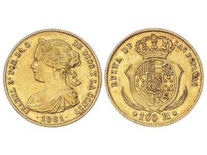 Elisabeth II - 100 Reales. 1861. MADRID. ... 