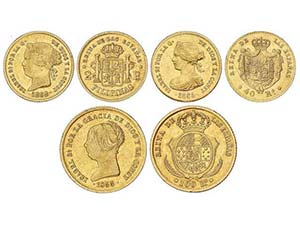 Elisabeth II - Lote 3 monedas 4 Pesos, 40 y ... 