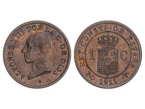 1 Céntimo. 1911 (*1). P.C.-V. EBC+. 