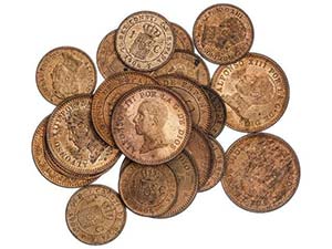 Lote 20 monedas 1 (10) y 2 Céntimos (10). ... 