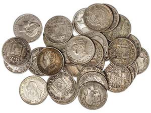 Lote 35 monedas 50 Céntimos. 1869 a 1926. I ... 