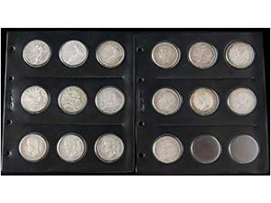 Lote 16 monedas 15 Pesetas. 1870 a 1892. I ... 