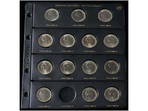 Serie 14 monedas 25 Pesetas. 1957 (*58 a ... 