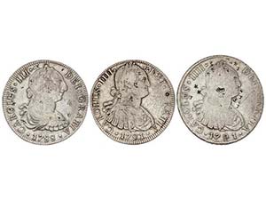 Lote 3 monedas 8 Reales. 1788 y 1791 (2). ... 