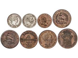 Lote 8 monedas. s. XIX y XX. JOSE NAPOLEON, ... 
