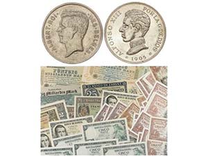 Lote 41 billetes, 1 moneda y 1 medalla. 1923 ... 