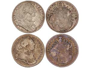 German States - Lote 2 monedas Thaler. 1772 ... 