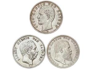German States - Lote 6 monedas 5 Marcos. ... 