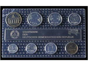 East Germany - Set 8 monedas 1 Pfennig a 5 ... 