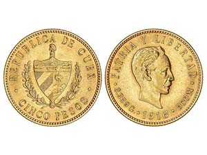 Cuba - 5 Pesos. 1916. 8,35 grs. AU. José ... 