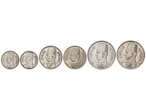 Egypt - Lote 6 monedas 5 (2), 10 (2) y 20 ... 