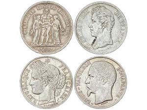 France - Lote 7 monedas 5 (5), 10 y 20 ... 