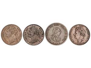 Great Britain - Lote 4 monedas Farthing. ... 