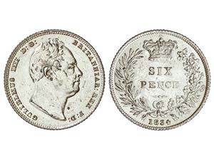 Great Britain - 6 Peniques. 1734. GUILLERMO ... 