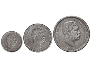 Hawaii - Lote 3 monedas 1 Dime, 1/4 y 1/2 ... 