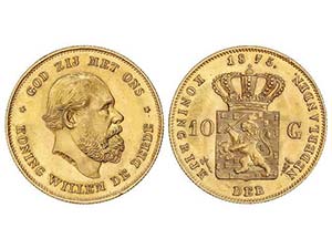 Netherlands - 10 Gulden. 1875. GUILLERMO ... 