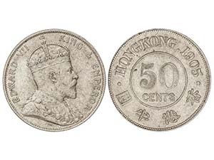 Hong Kong - 50 Centavos. 1905. EDUARDO VII. ... 