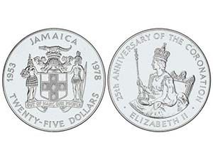 Jamaica - 25 Dólares. 1978. ISABEL II. 136 ... 