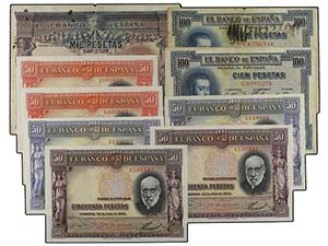 Lots of Banknotes from Alfonso XIII and II ... 
