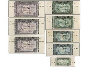Civil War - Lote 8 billetes 5, 50 (2), 100 ... 