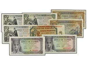 Estado Español - Lote 8 billetes 5 Pesetas. ... 