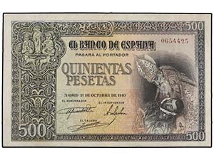 Estado Español - 500 Pesetas. 21 Octubre ... 