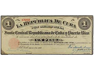 Lote 11 billetes 5 Centavos a 10 Pesos. 1869 ... 
