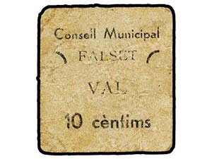 Catalonia - 10 Cèntims. C.M. de FALSET. ... 