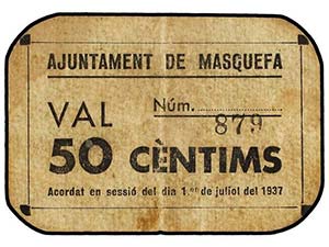 Catalonia - 50 Cèntims. 1 Juliol 1937. Aj. ... 