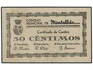 Aragon - 50 Céntimos. 1 Junio 1937. C.M. de ... 