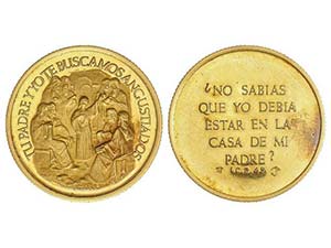 Gold Medals - Medalla. VIDA DE JESÚS. Anv.: ... 