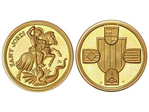 Gold Medals - Sant Jordi. Anv.: Sant Jordi ... 