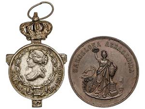 Campaña de África 1860 y medalla Barcelona ... 