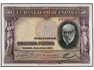 Lote 2 billetes 50 Pesetas. 22 Julio 1935. ... 