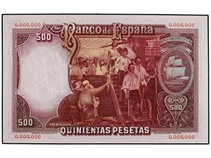 500 Pesetas. 25 Abril 1931. Juan Sebastián ... 