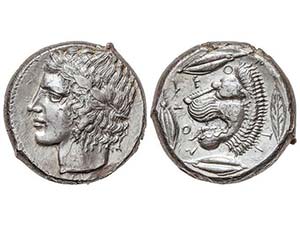 Tetradracma. 466-422 a.C. LEONTINI. SICILIA. ... 