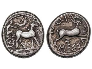 Tetradracma. 450-446 a.C. SICILIA. MESSANA. ... 