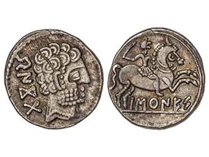 Denario. 120-20 a.C. BASCUNES (PAMPLONA). ... 