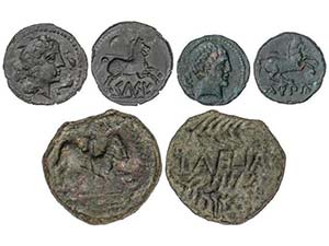 Lote 3 monedas Semis (2) y As. 120-50 a.C. y ... 