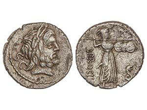 Denario. 80 a.C. PROCILIA-1. L. Procilius F. ... 