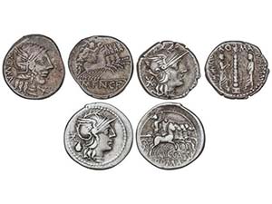 Lote 3 monedas Denario. CASSIA, FANNIA y ... 