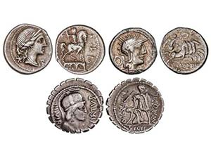Lote 3 monedas Denario. AEMILIA, AQUILLIA y ... 
