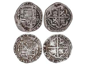 SPANISH MONARCHY: PHILIP II - Lote 2 monedas ... 
