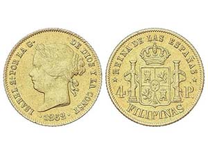 SPANISH MONARCHY: ELISABETH II - 4 Pesos. ... 