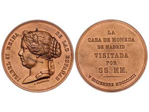 SPANISH MONARCHY: ELISABETH II - Medalla ... 