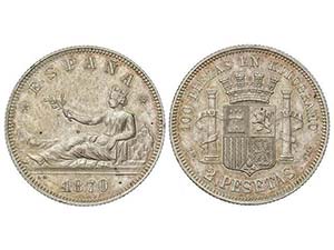 2 Pesetas. 1870 (*18-70). S.N.-M. ... 