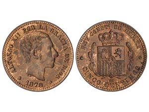5 Céntimos. 1878. BARCELONA. O.M. Pátina y ... 