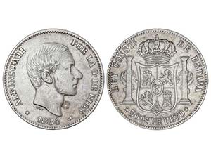 50 Centavos de Peso. 1884. MANILA. MBC-/MBC. 